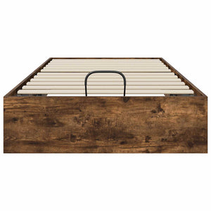 vidaXL Ottoman Bed Frame Smoked Oak 80.5 x 200 cm