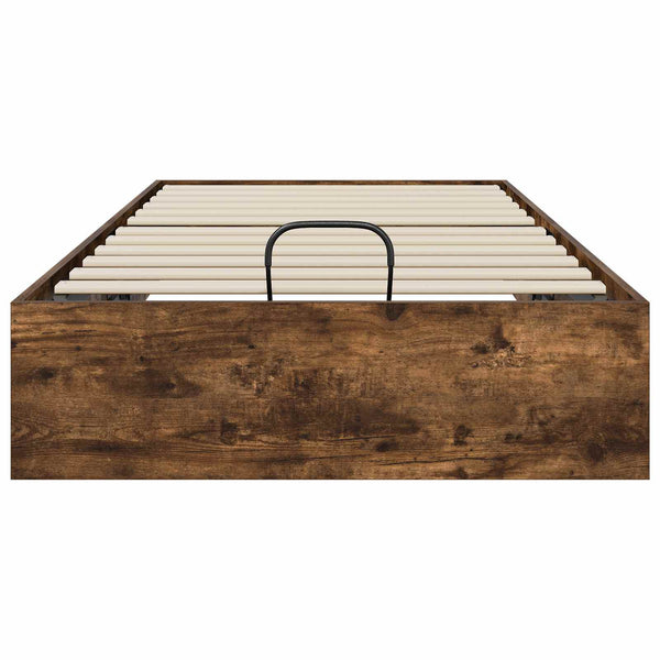 vidaXL Ottoman Bed Frame Smoked Oak 80.5 x 200 cm