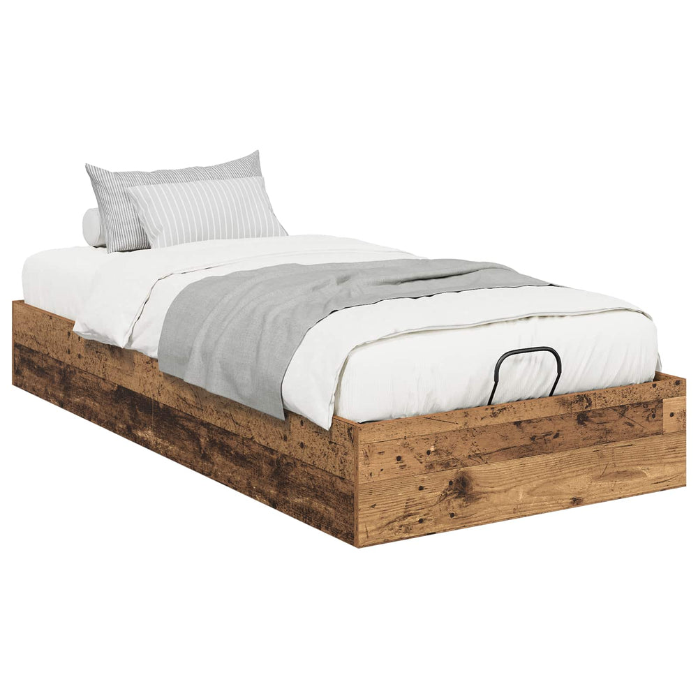 vidaXL Ottoman Bed Frame Reclaimed Wood 80.5 x 200 cm Engineered Wood