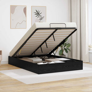 vidaXL Ottoman Bed Frame Black Oak 193 x 140 x 25 cm