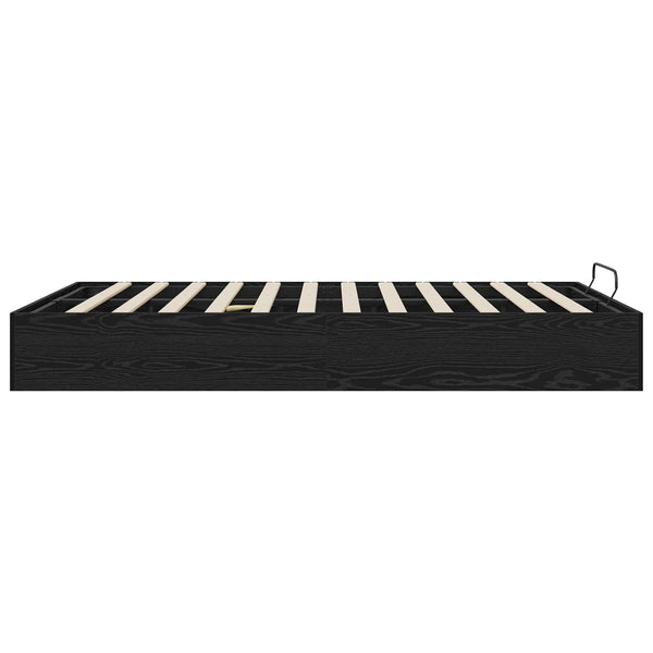 vidaXL Ottoman Bed Frame Black Oak 193 x 140 x 25 cm