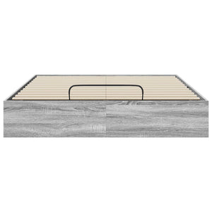 vidaXL Ottoman Bed Frame Grey Sonoma 193 x 120 x 25 cm