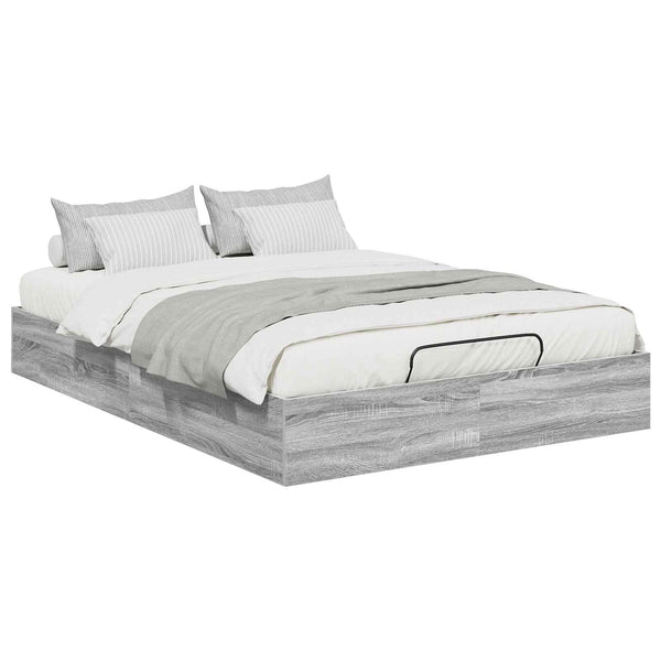 vidaXL Ottoman Bed Frame Grey Sonoma 193 x 120 x 25 cm