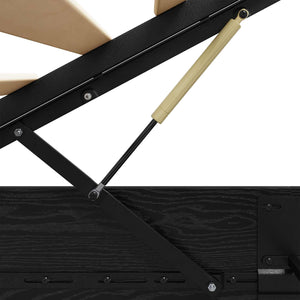 vidaXL Ottoman Bed Frame Black Oak 193 x 90 x 25 cm