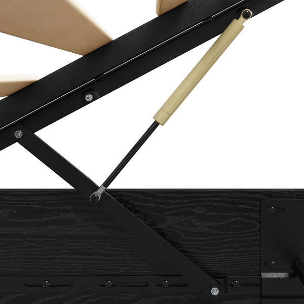 vidaXL Ottoman Bed Frame Black Oak 193 x 90 x 25 cm