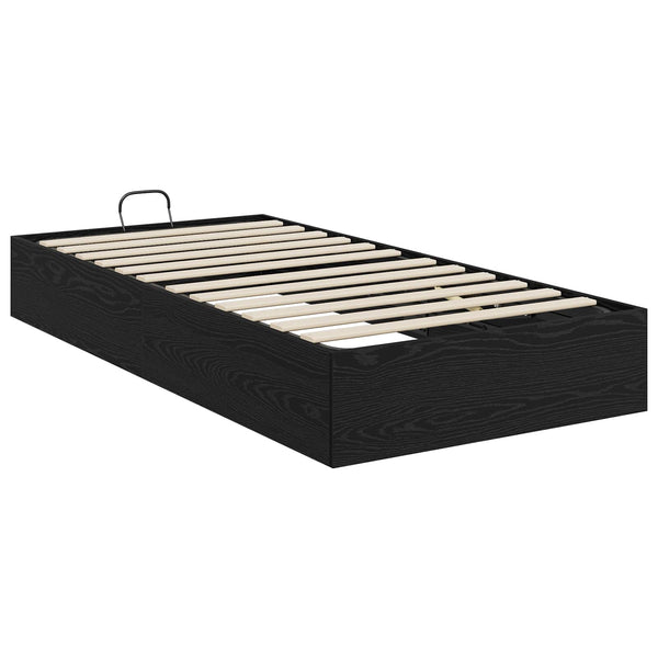 vidaXL Ottoman Bed Frame Black Oak 193 x 90 x 25 cm