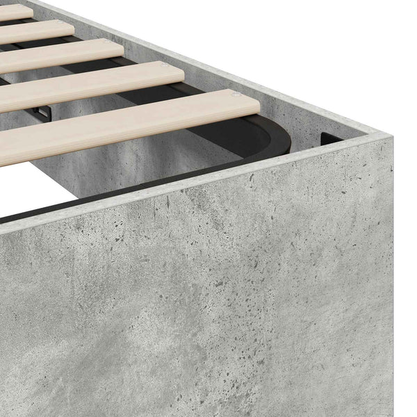 vidaXL Ottoman Bed Frame Concrete Grey 90 x 190 cm Engineered Wood