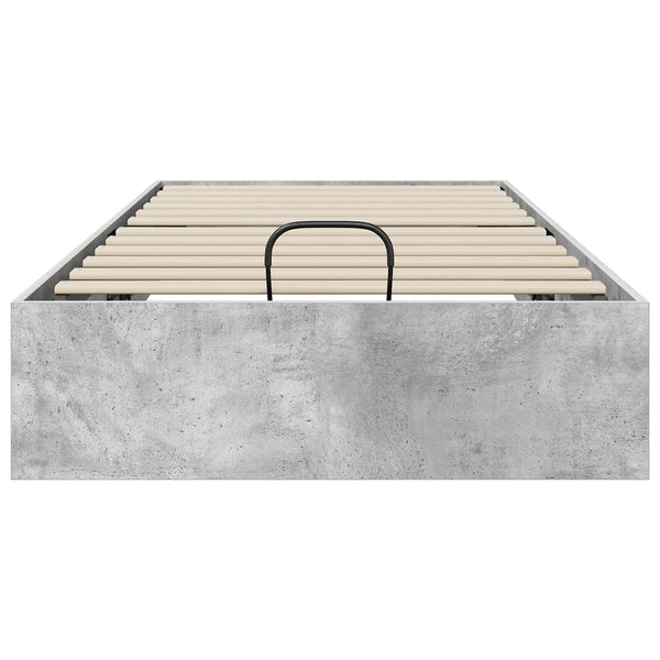 vidaXL Ottoman Bed Frame Concrete Grey 90 x 190 cm Engineered Wood