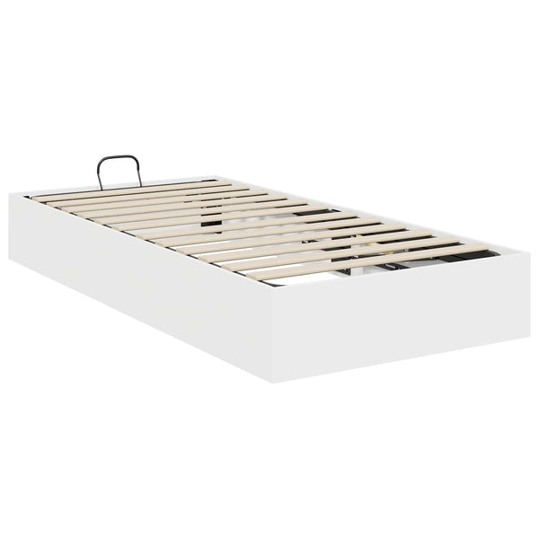 vidaXL Ottoman Bed Frame White 75.5 x 190 cm Engineered Wood