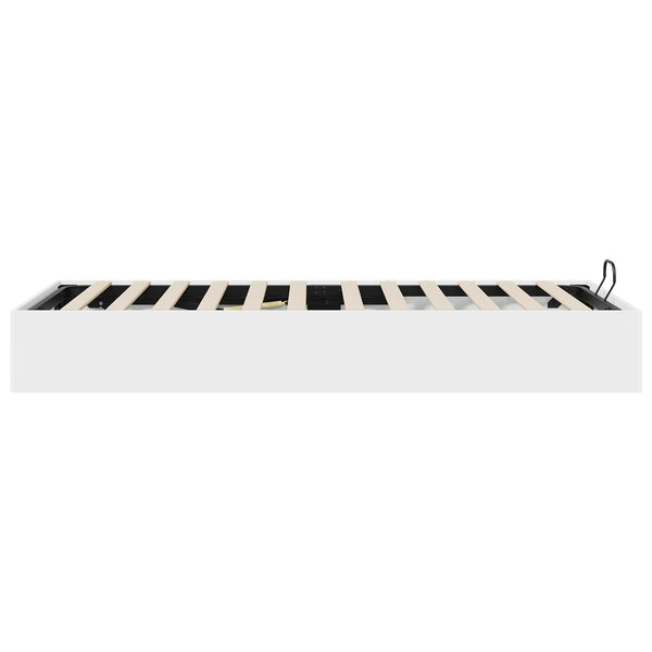 vidaXL Ottoman Bed Frame White 75.5 x 190 cm Engineered Wood