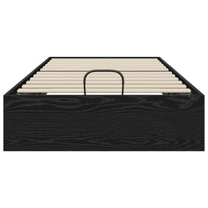 vidaXL Ottoman Bed Frame Black Oak 75.5 x 190 cm Engineered Wood