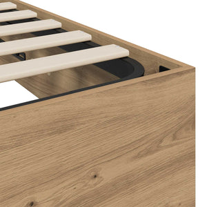 vidaXL Ottoman Bed Frame Artisan Oak 75.5 x 190 cm Engineered Wood