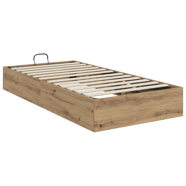 vidaXL Ottoman Bed Frame Artisan Oak 75.5 x 190 cm Engineered Wood