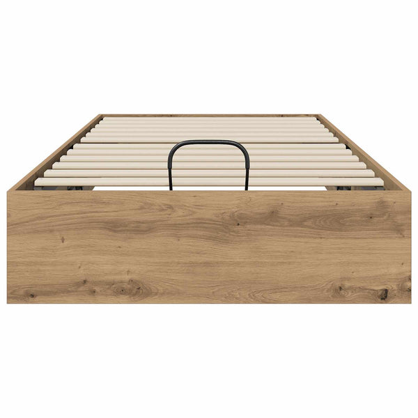 vidaXL Ottoman Bed Frame Artisan Oak 75.5 x 190 cm Engineered Wood