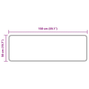 vidaXL Runner MARSA Anthracite 50 x 150 cm Polyester and PVC