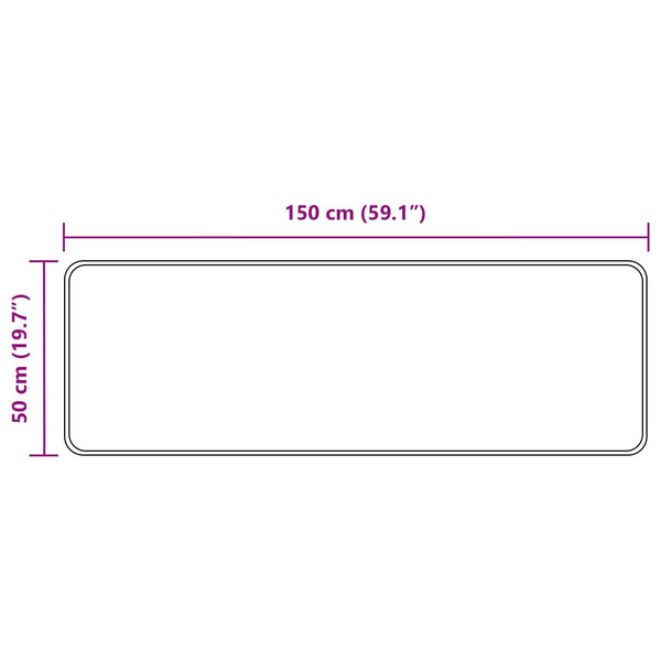 vidaXL Runner MARSA Anthracite 50 x 150 cm Polyester and PVC
