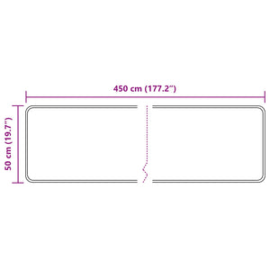 vidaXL Runner MARSA Anthracite 50 x 450 cm Polyester and PVC