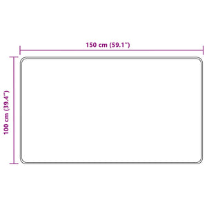 vidaXL Runner MARSA Anthracite 100 x 150 cm Polyester and PVC