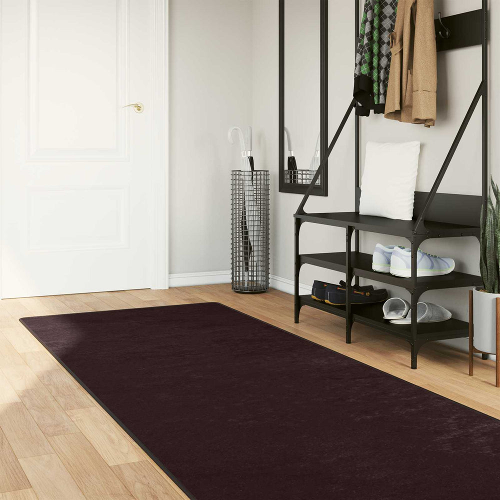 vidaXL Runner Rug MARSA Anthracite 100 x 350 cm Polyester and PVC