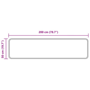 vidaXL Runner MARSA Grey 50 x 200 cm Polyester and PVC