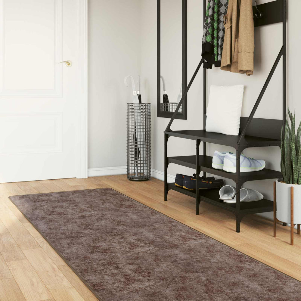 vidaXL Runner MARSA Grey 100 x 450 cm Polyester and PVC