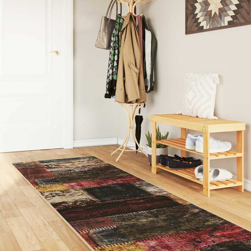 vidaXL Runner Rug MARSA Multicolored 100 x 400 cm Polyester and PVC