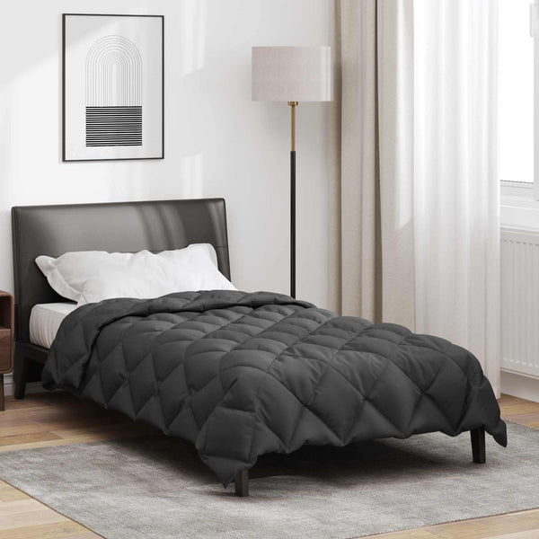 vidaXL Winter Duvet Anthracite 135 x 220 cm Microfiber