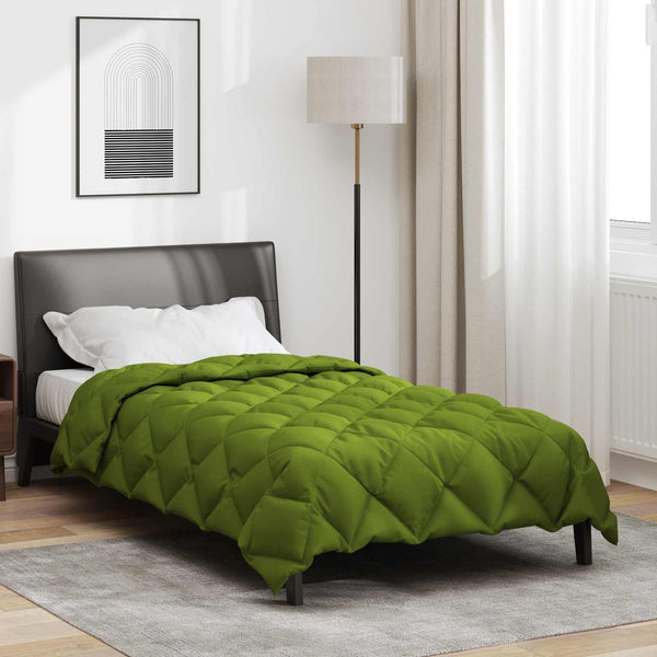 vidaXL Winter Duvet Green 140 x 220 cm Microfiber
