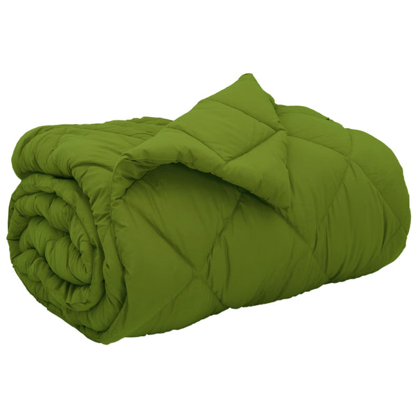vidaXL Winter Duvet Green 140 x 220 cm Microfiber