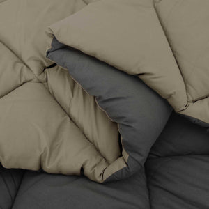 vidaXL Winter Duvet Light Grey and Anthracite 140 x 200 cm Microfiber