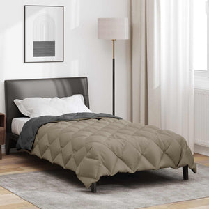 vidaXL Winter Duvet Light Grey and Anthracite 140 x 200 cm Microfiber