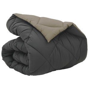 vidaXL Winter Duvet Light Grey and Anthracite 140 x 200 cm Microfiber