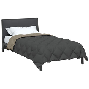 vidaXL Winter Duvet Light Grey and Anthracite 140 x 200 cm Microfiber
