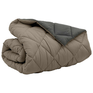 vidaXL Winter Duvet Light Grey and Anthracite 200 x 200 cm Microfiber