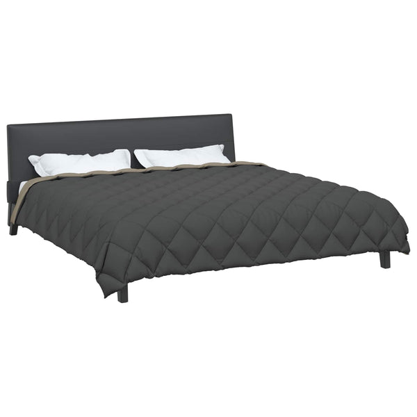 vidaXL Winter Duvet Light Grey and Anthracite 200 x 200 cm Microfiber