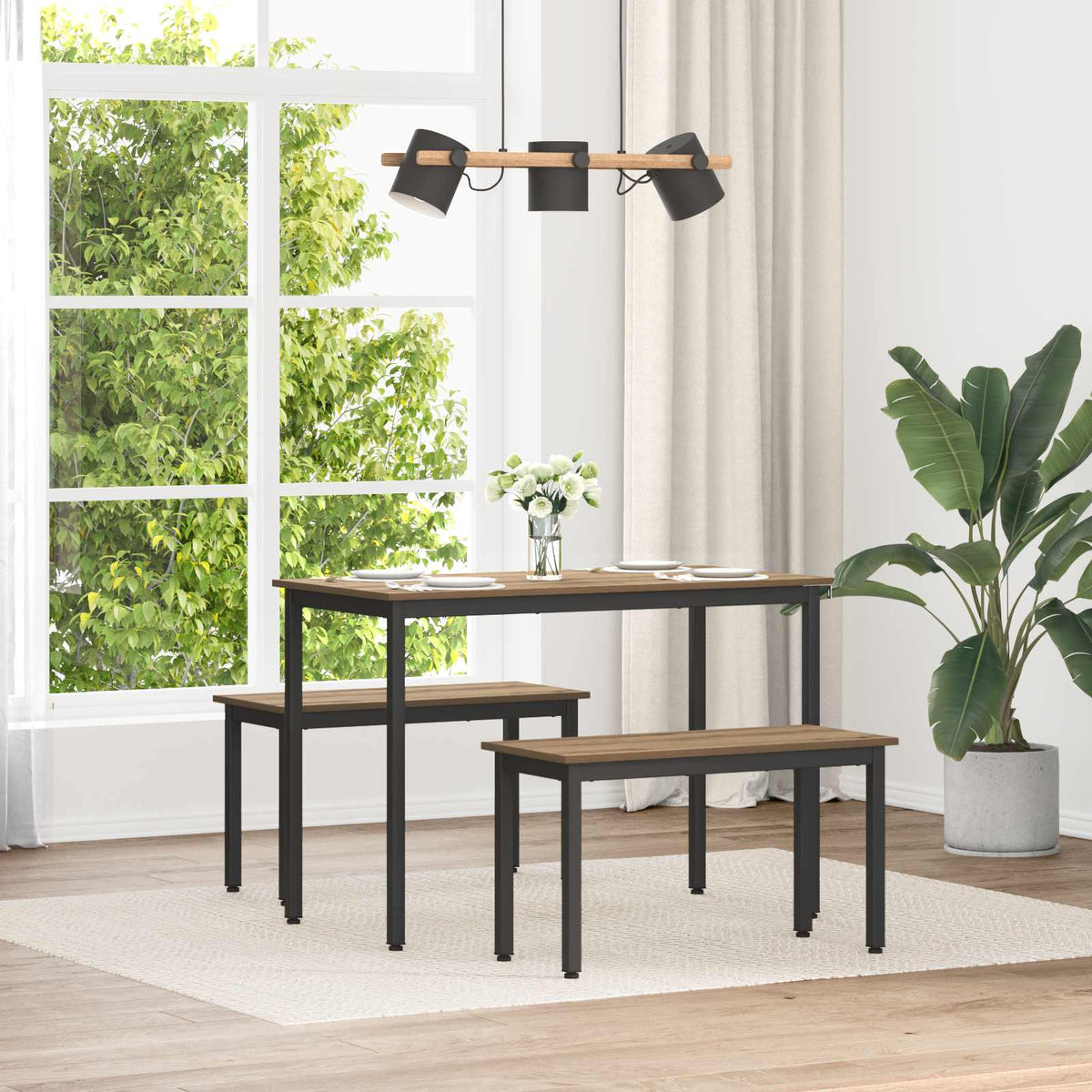 Eiche Bank 80 cm für Ess- und Wohnzimmer