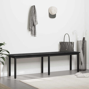 vidaXL Bench Black Oak-Look 160 x 35 x 45 cm Engineered Wood