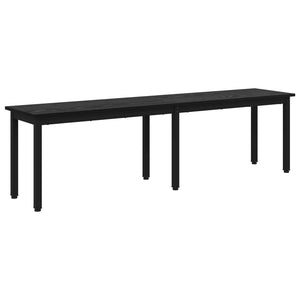 vidaXL Bench Black Oak-Look 160 x 35 x 45 cm Engineered Wood