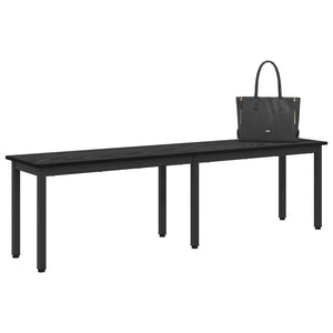 vidaXL Bench Black Oak-Look 160 x 35 x 45 cm Engineered Wood
