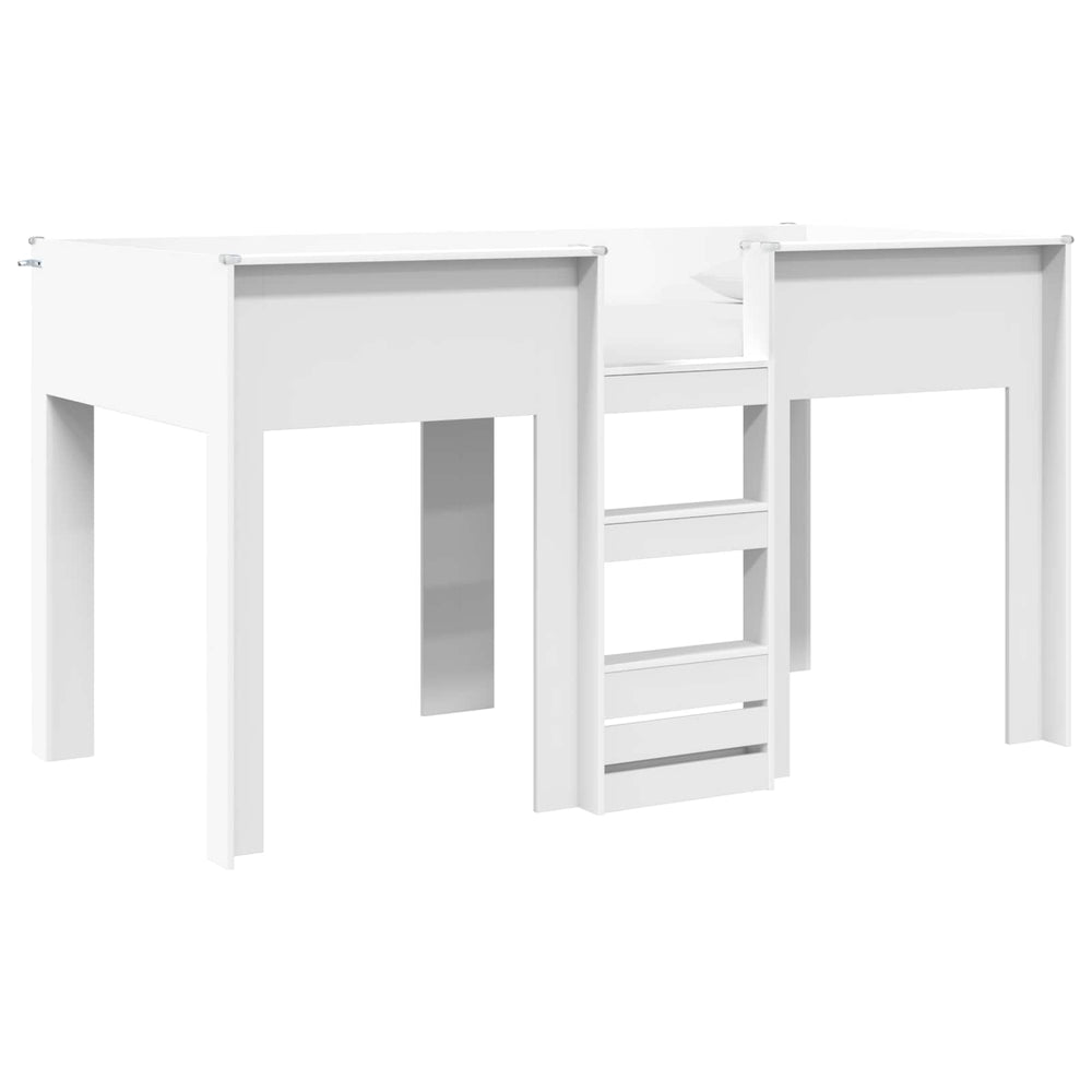 vidaXL Kids' Bunk Bed White 100 x 200 cm Engineered Wood