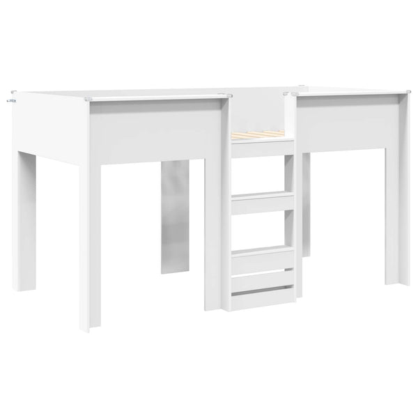 vidaXL Kids' Bunk Bed White 100 x 200 cm Engineered Wood