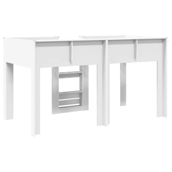 vidaXL Kids' Bunk Bed White 100 x 200 cm Engineered Wood