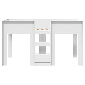 vidaXL Kids' Bunk Bed White 100 x 200 cm Engineered Wood