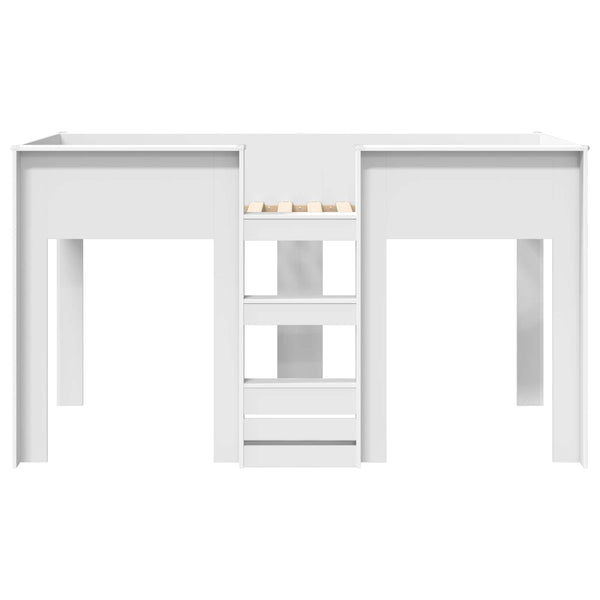 vidaXL Kids' Bunk Bed White 100 x 200 cm Engineered Wood