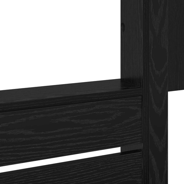 vidaXL Bunk Bed for Kids Black Oak-Look 100 x 200 cm