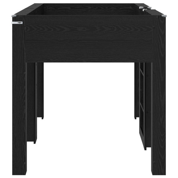 vidaXL Bunk Bed for Kids Black Oak-Look 100 x 200 cm
