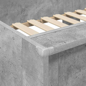 vidaXL Bunk Bed for Kids Concrete Grey 100 x 200 cm Engineered Wood