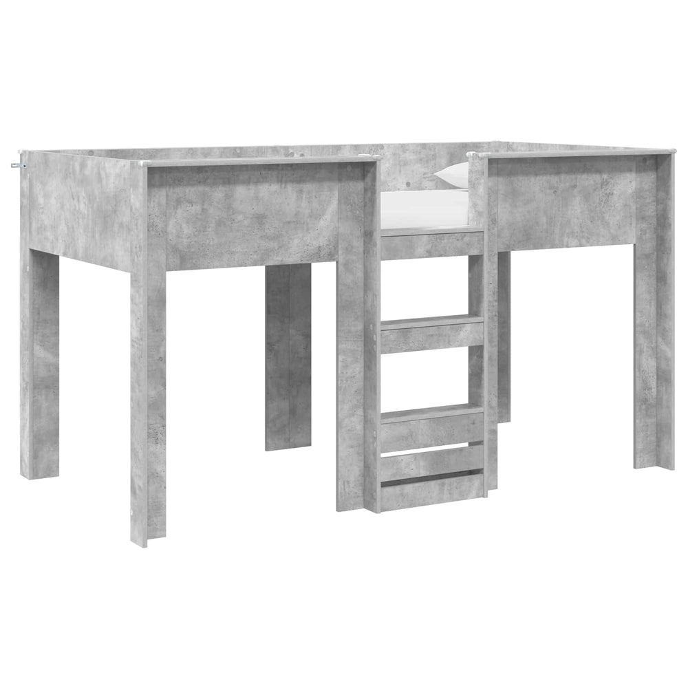 vidaXL Bunk Bed for Kids Concrete Grey 100 x 200 cm Engineered Wood