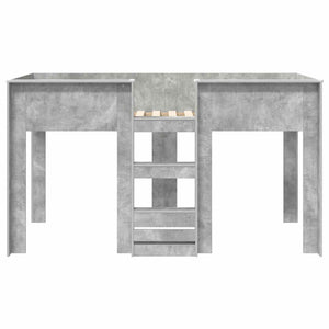 vidaXL Bunk Bed for Kids Concrete Grey 100 x 200 cm Engineered Wood