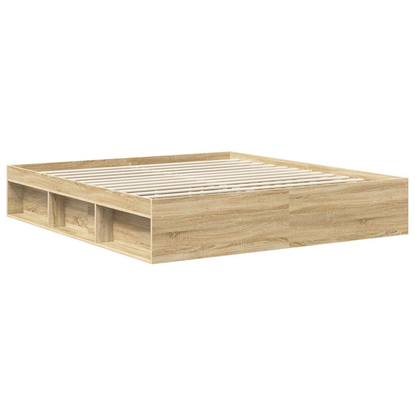 vidaXL Bed Frame Sonoma 180 x 200 cm Solid Pine Wood